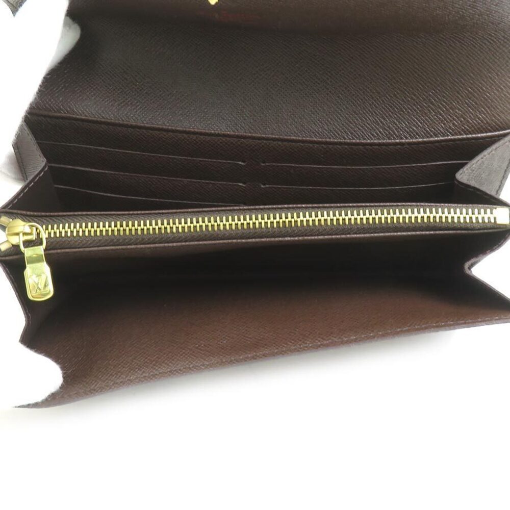 Louis Vuitton Long Wallet Damier Portefeuille Sarah Canvas Ebene - Picture 3 of 5